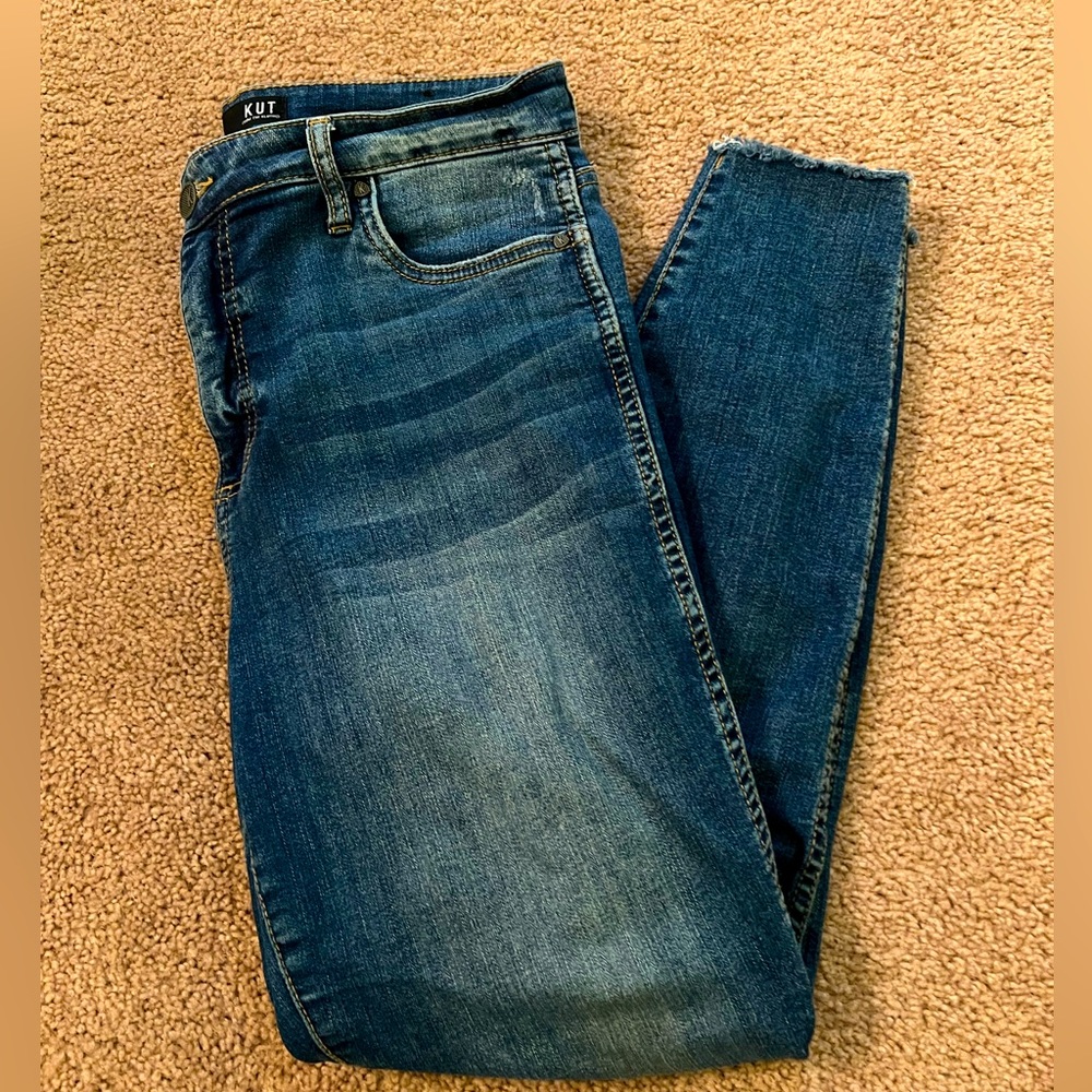 Kut From the Kloth Frayed Hem Ankle Skinnies